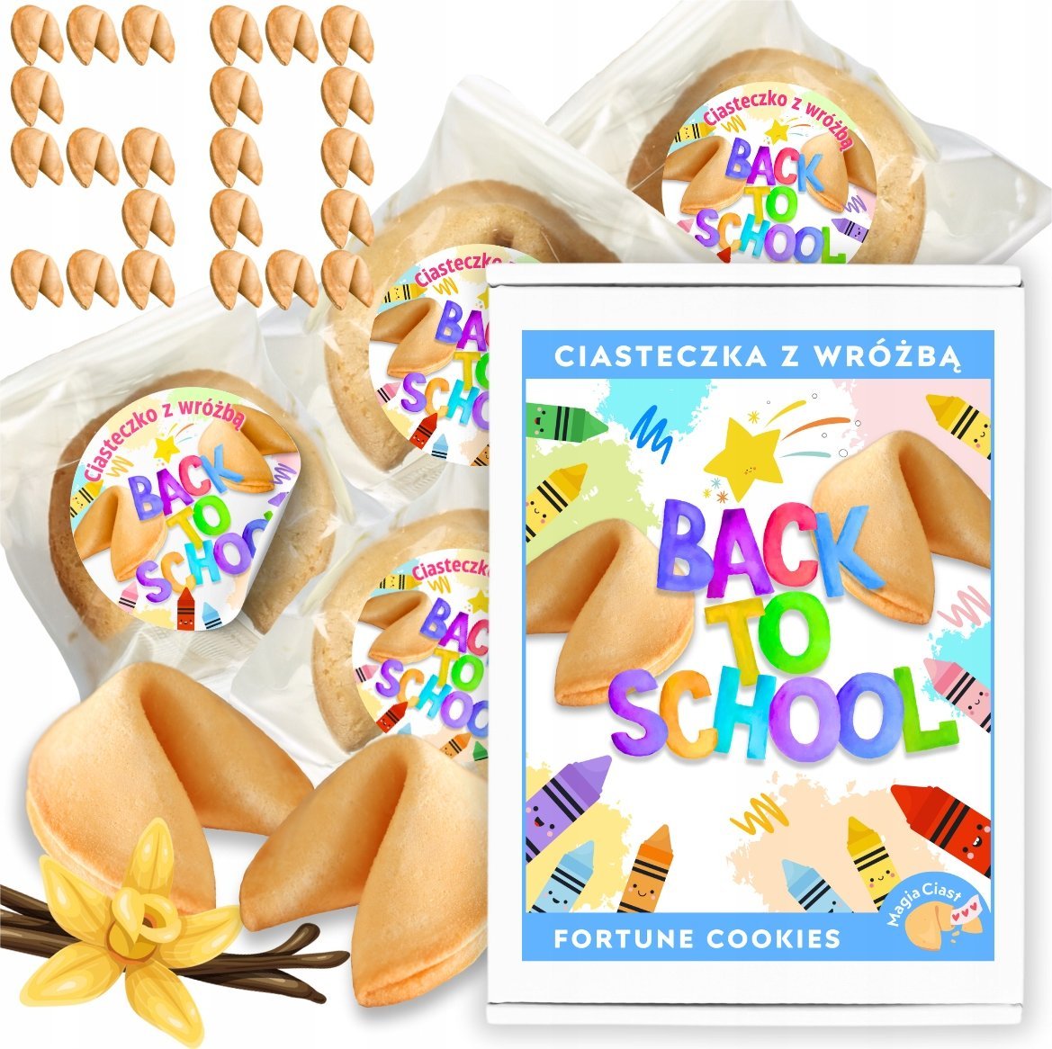 MagiaCiast Ciasteczka z wróżbą NA PREZENT SZKOLNE dla uczniów Magia Przeznaczenia 50