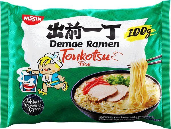 Nissin Zupa makaronowa Demae Ramen o smaku tonkotsu 100g - Nissin