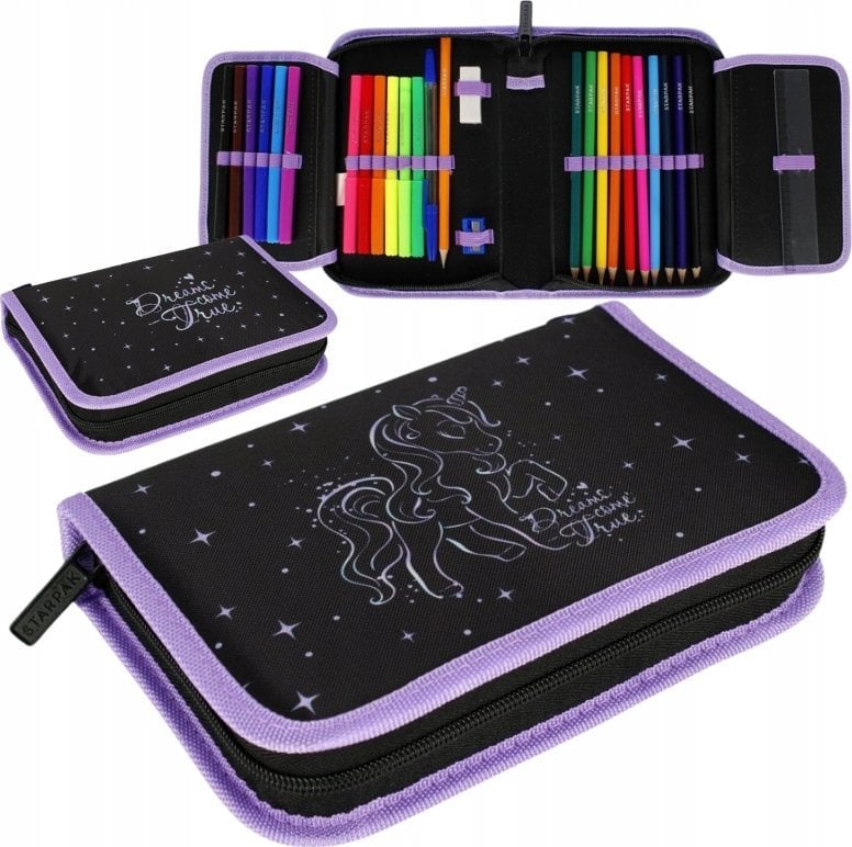 Piórnik Starpak PIORNIK 1ZAM 2KLAP WYP UNICORN H STK-25 PB 12/48