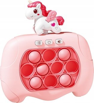 LeanToys Gra Sensoryczna Jednorożec Pop It Na Baterie Światła Dźwięki Różowy
