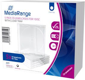 MediaRange Pudełka na płyty CD/DVD 5 szt. (BOX31-T)
