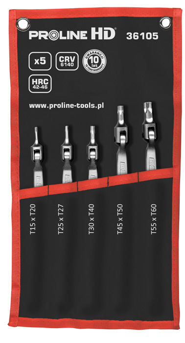 Pro-Line Zestaw kluczy trzpieniowych torx przegubowych T15-T60 5szt. (36105)