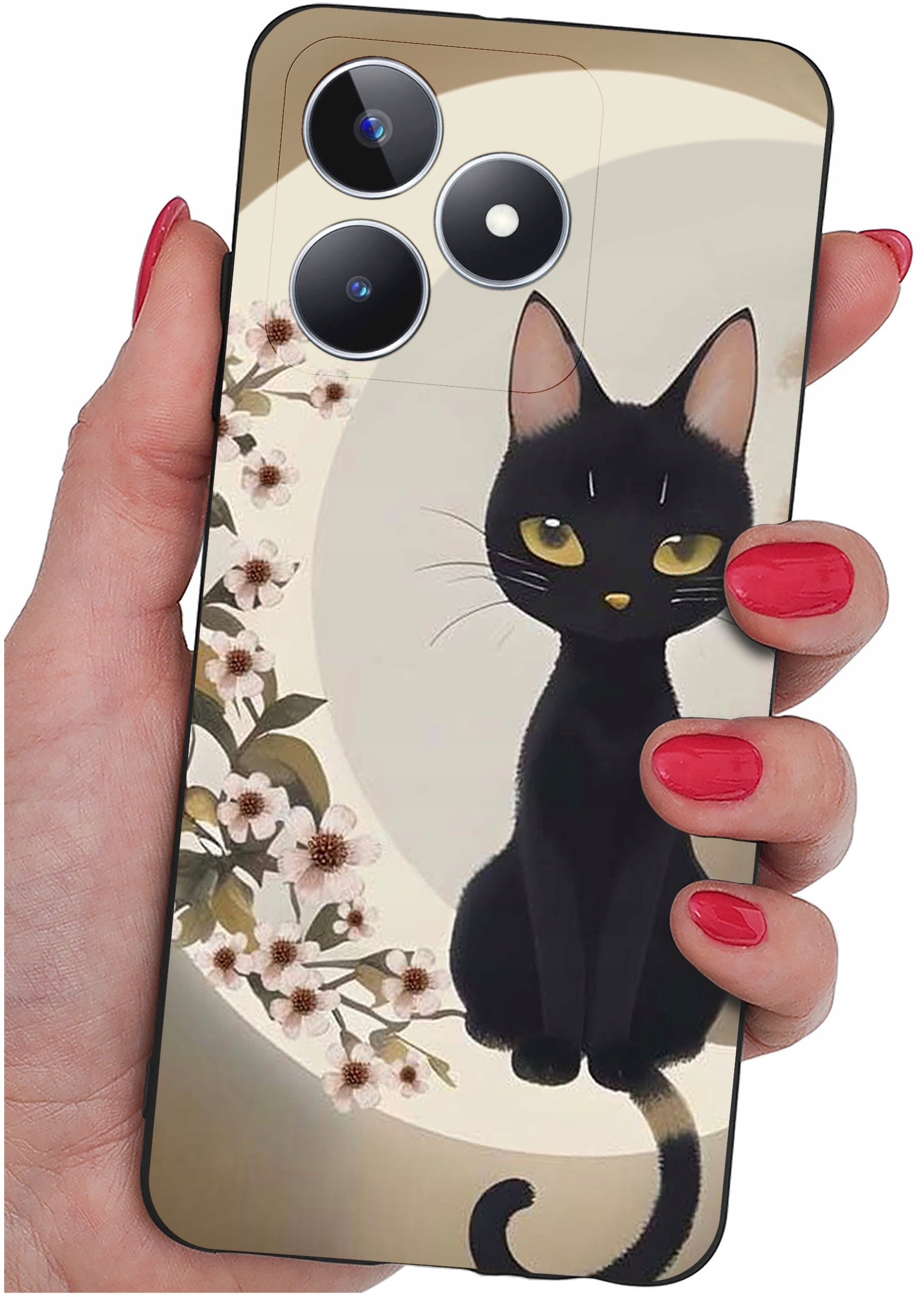 ETUI do Realme C51| C53 WZORY |SILIKONOWE MATT CASE + SZKŁO 9H