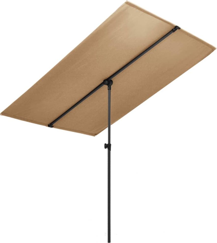 vidaXL VidaXL Parasol ogrodowy na słupku aluminiowym, 180x130 cm, taupe