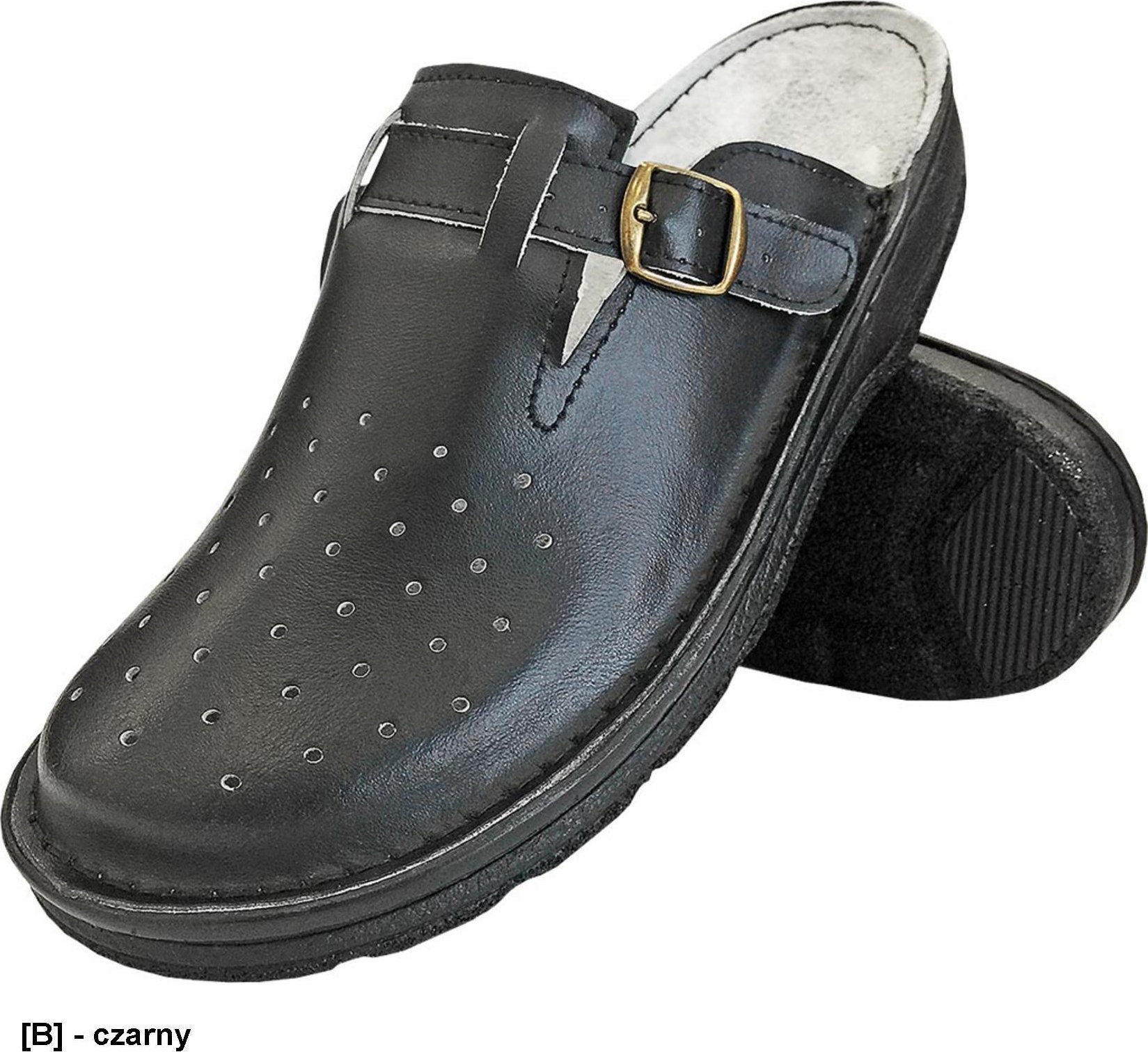 R.E.I.S. BMRKLADZ - obuwie ortopedyczne, naturalna miękkia skóra, perforowana cholewka 44