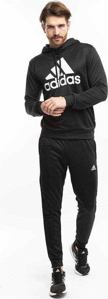 Adidas Dres męski adidas Terry Hooded Tracksuit czarny IP1610 S