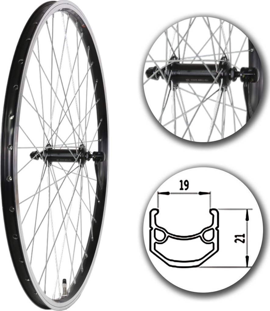 Omnigena Koło przód 27,5" PA/O Alu, stożek, QR Shimano