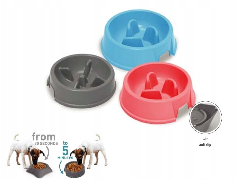 Mascow PETMAX Miska spowalniająca 27x27x7 1,5L różowy