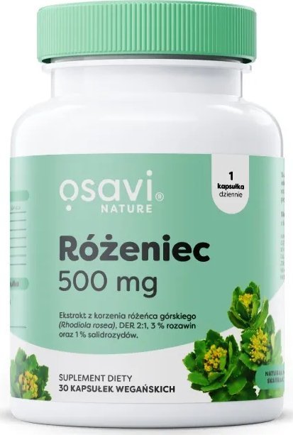 Osavi Osavi - Różeniec, Rhodiola Rosea, 500mg, 30 vkaps