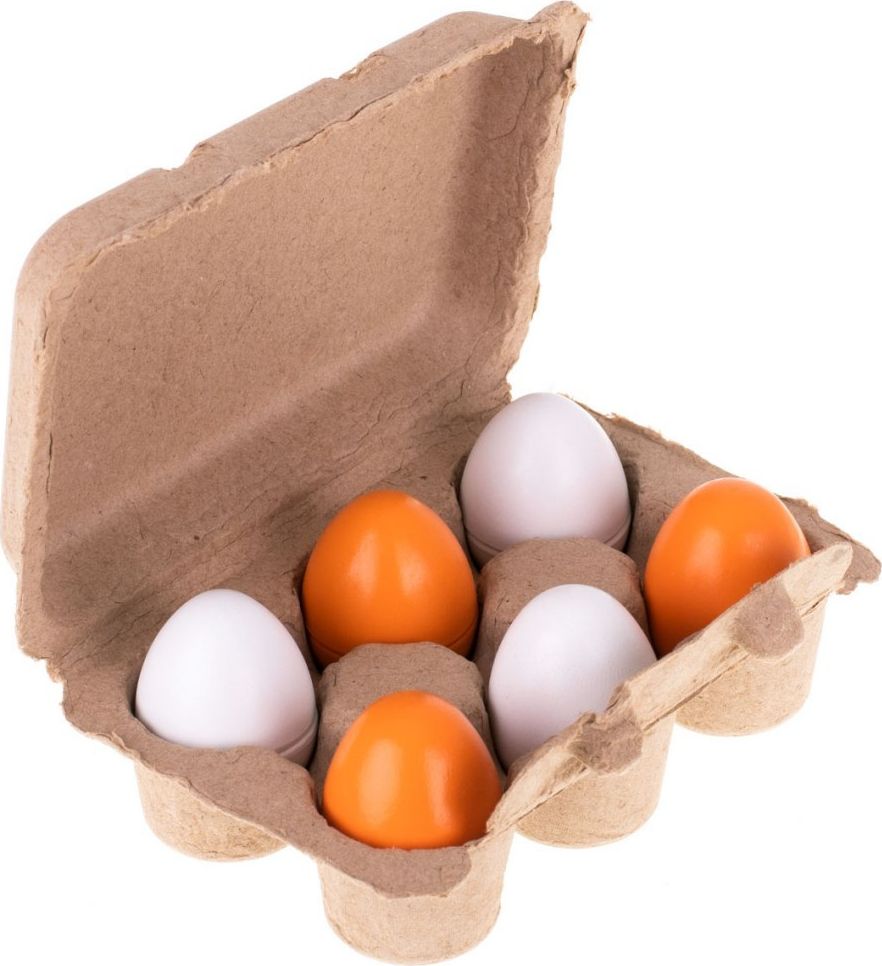 Ikonka Jajka do zabawy wyjmowane żółtka drewniane montessori