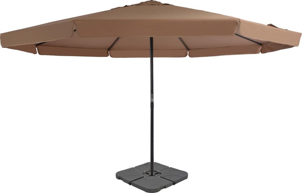 vidaXL Parasol ogrodowy z przenośną podstawą, taupe