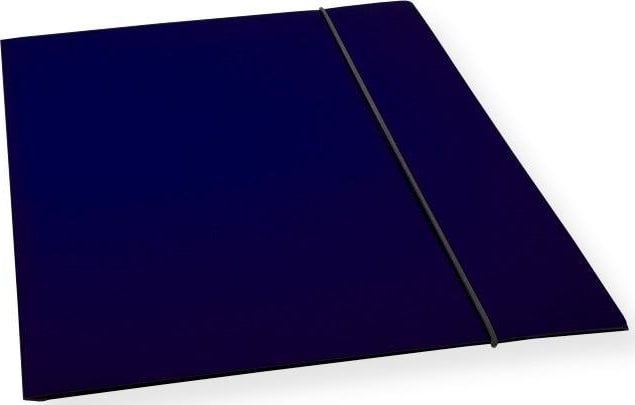 Teczka A4 z gumką lakier granatowa 300gsm (10szt)