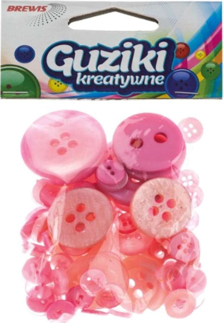 Teka Guziki kreatywne różowe 40g