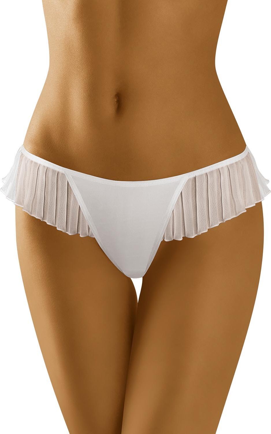 Wolbar Wol-Bar Maracato biały S Majtki szorto-stringi