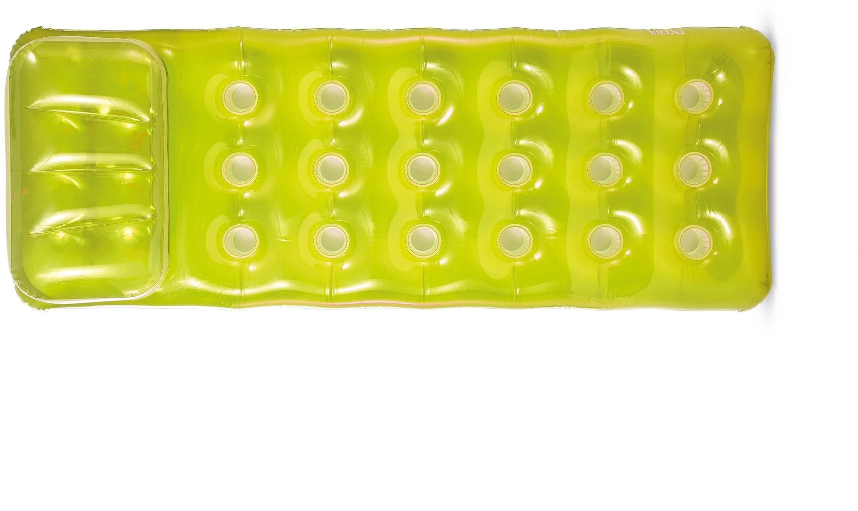 Materac z poduszką Fashion INTEX 58890 limonka 188x71 cm