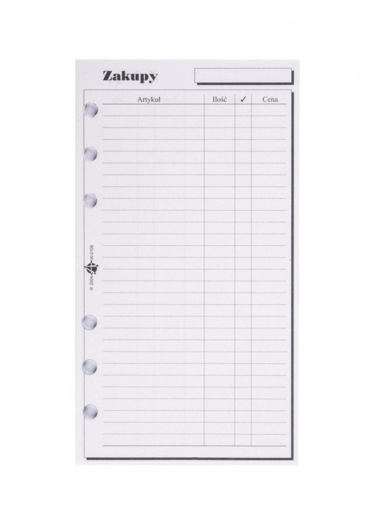 Wkład do organizera ST Zakupy