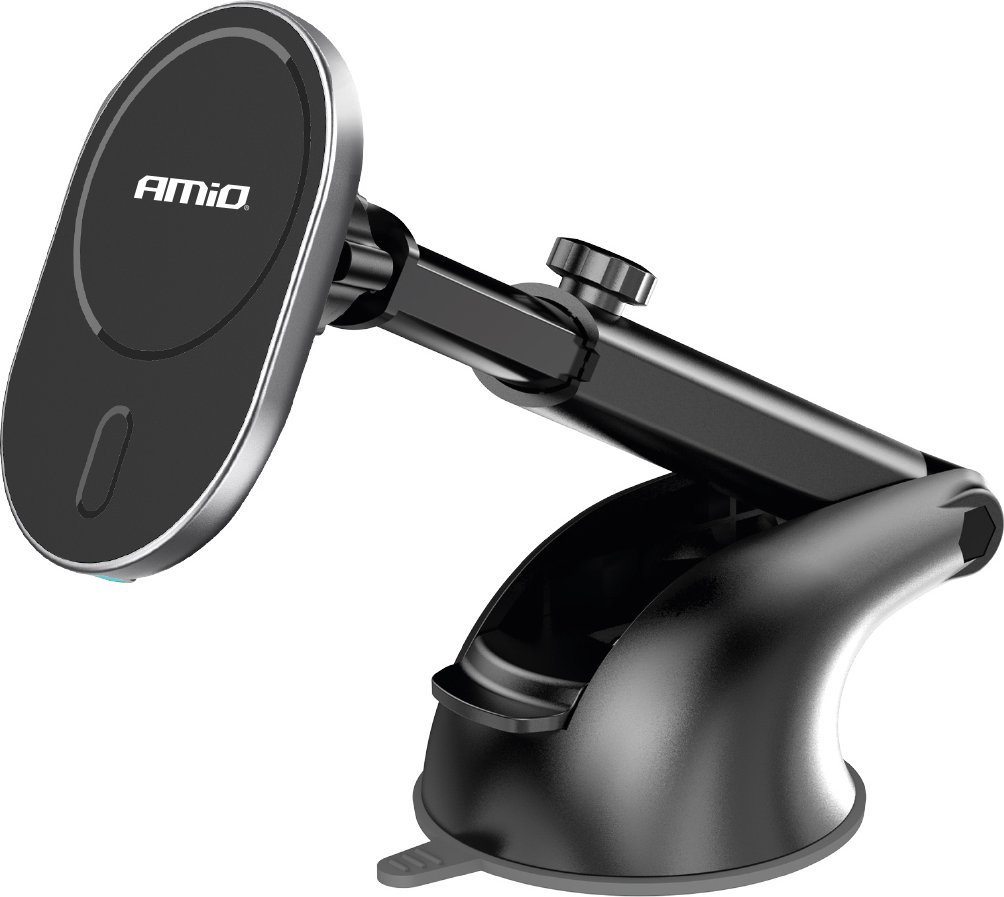 AMiO Uchwyt do samochodu na telefon z ładowarką indukcyjną na szybę kokpit my mag 15w amio-03771