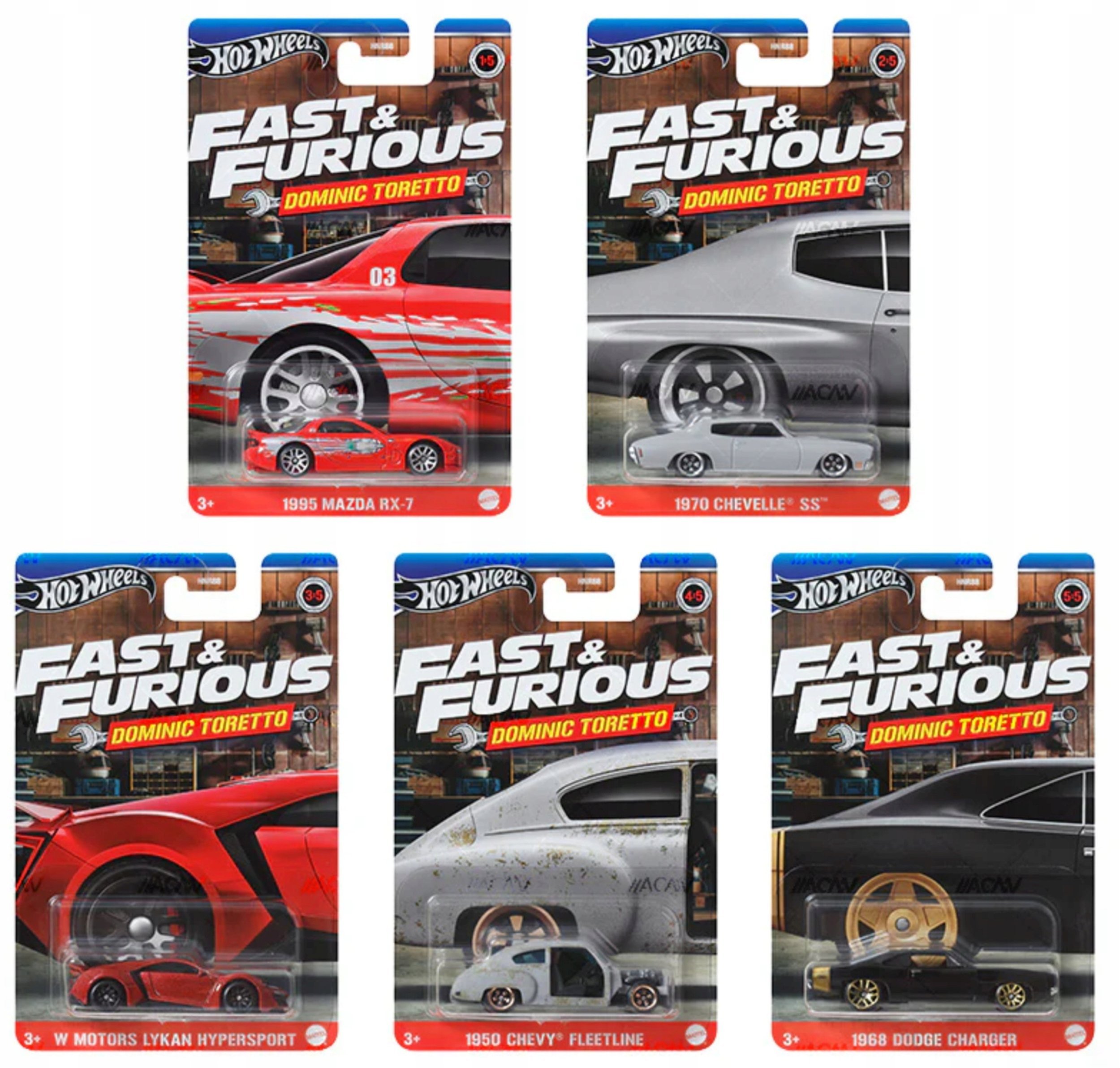 Hot Wheels Szybcy i wściekli Samochodzik (24szt)