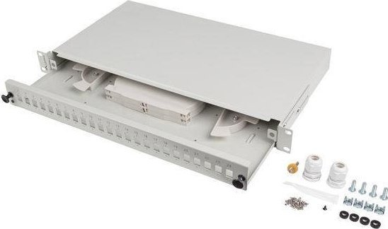 Lanberg Przełącznica światłowodowa Lanberg 24xSC Simplex / 24xLC Duplex RACK 19" 1U Szara + akcesoria
