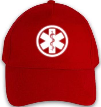 Promostars Czapka Comfort odblaskowa ESKULAP - czerwona