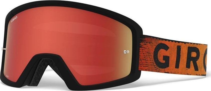 Giro Gogle GIRO BLOK MTB black red hypnotic (Szyba Czerwona Lustrzana AMBER SCARLET + Szyba Przeźroczysta 99% S0)