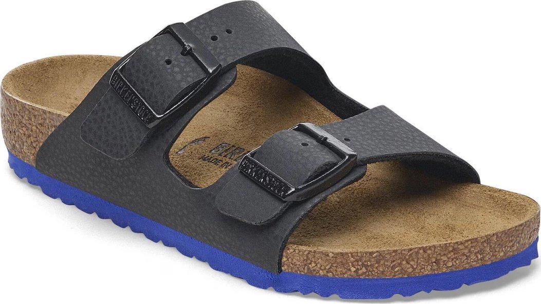 Birkenstock klapki ARIZONA KIDS BS 1029374 DESERT SOIL BLACK/ULTRA BLUE (szerokość standardowa) 37