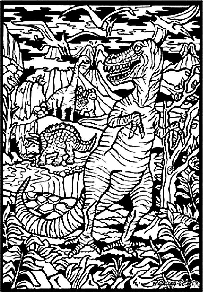 Kolorowanka Welwetowa 29,7x21 Tyranozaur