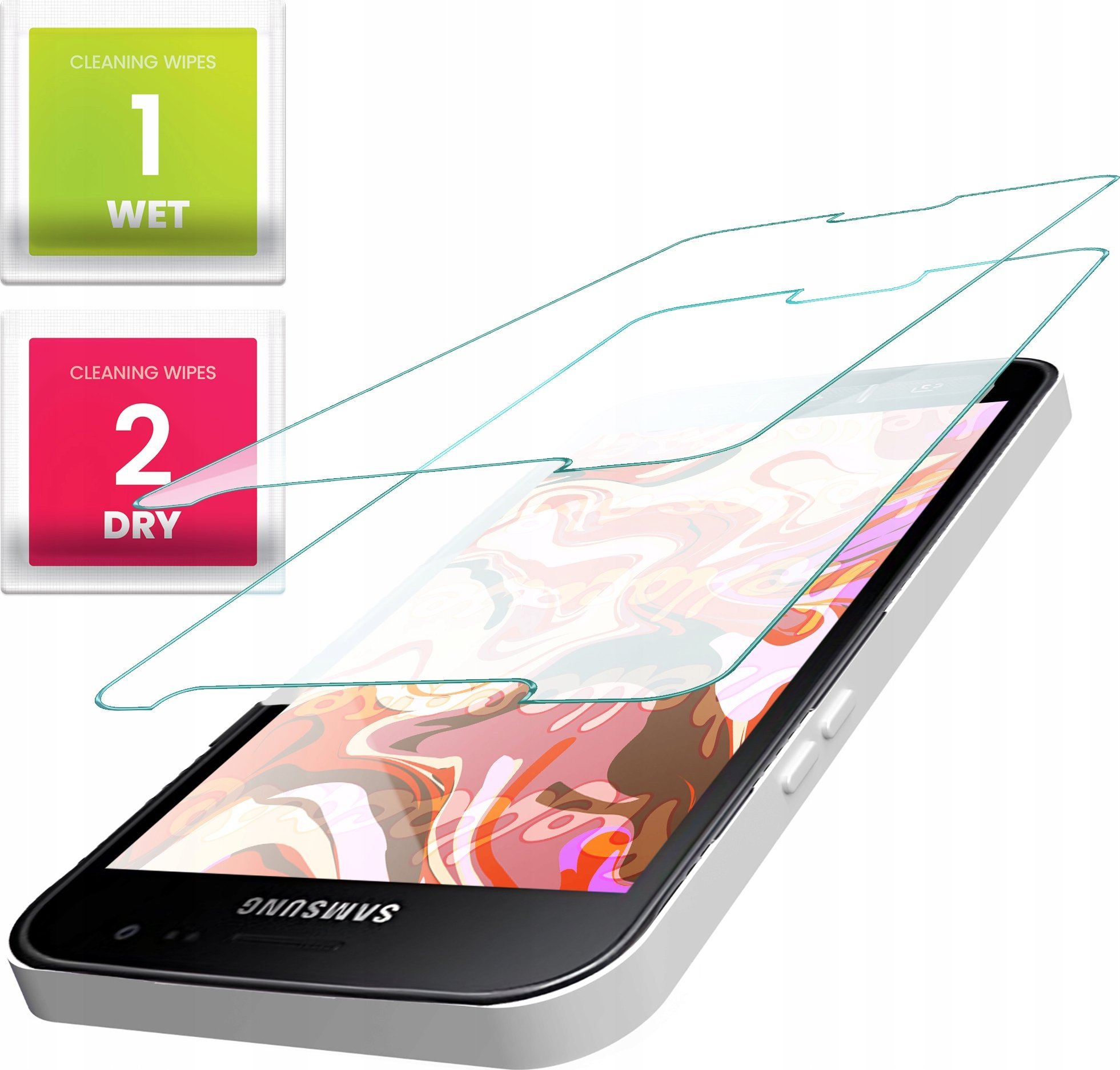 Hello Case 2-PAK Szkło Hartowane do Samsung Galaxy Xcover 4 / 4s (szybka 9H, płaskie)