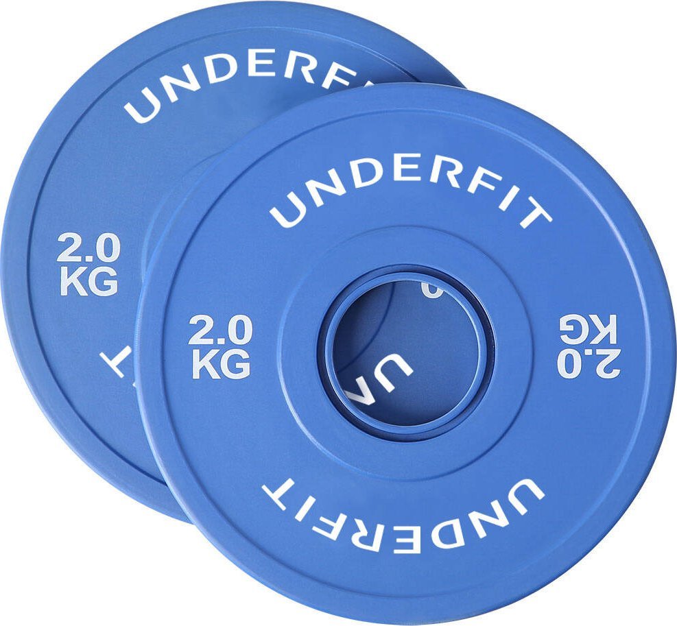 UnderFit Obciążenie olimpijskie bumper Color Mini 2 x 2 kg