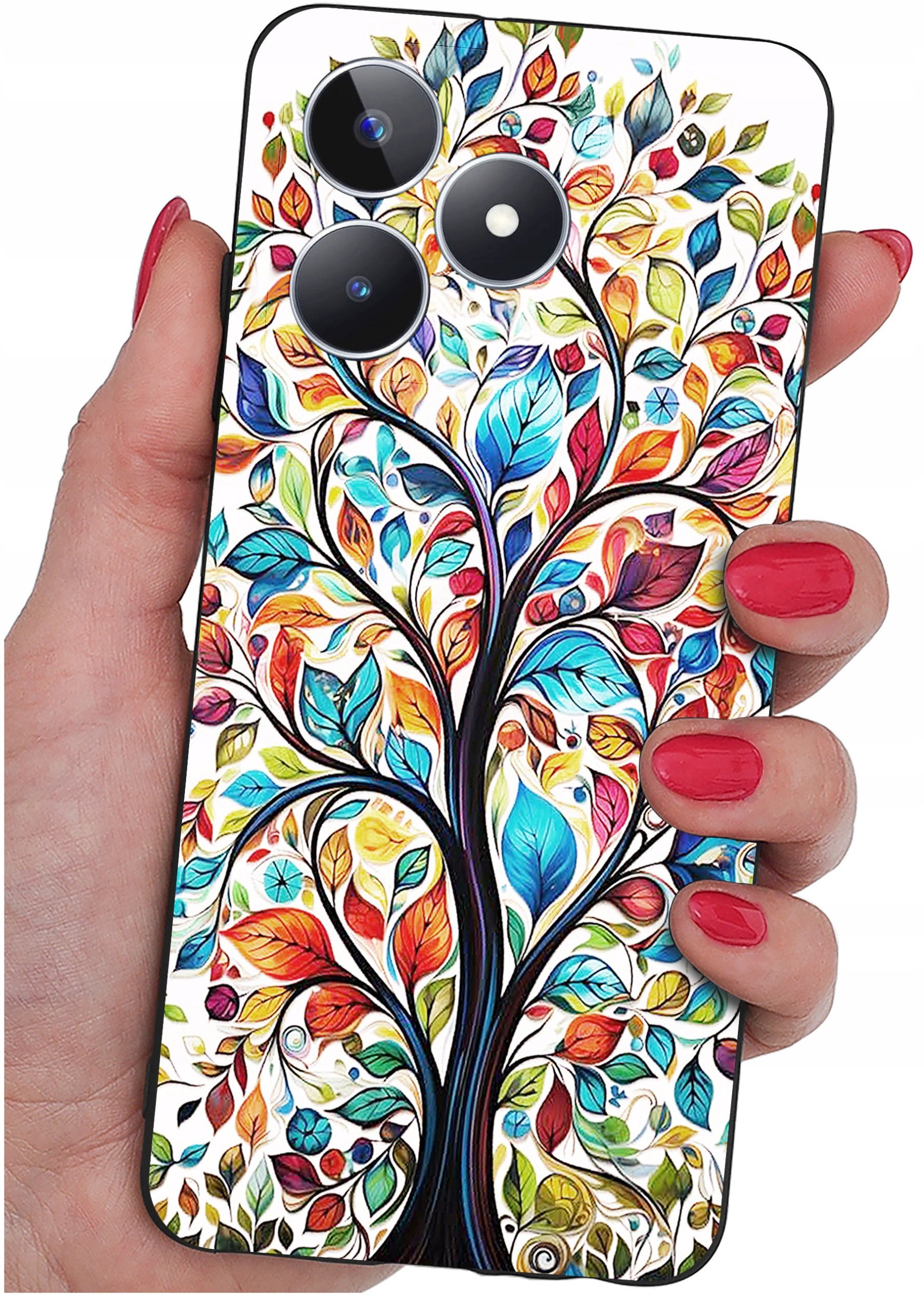 ETUI do Realme C51| C53 WZORY |SILIKONOWE MATT CASE + SZKŁO 9H