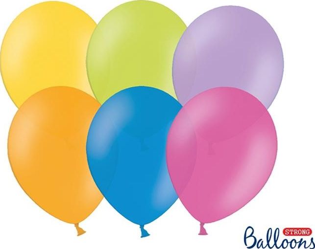 Party Deco Balony Strong, pastelowy mix, 27 cm, 100 szt uniwersalny