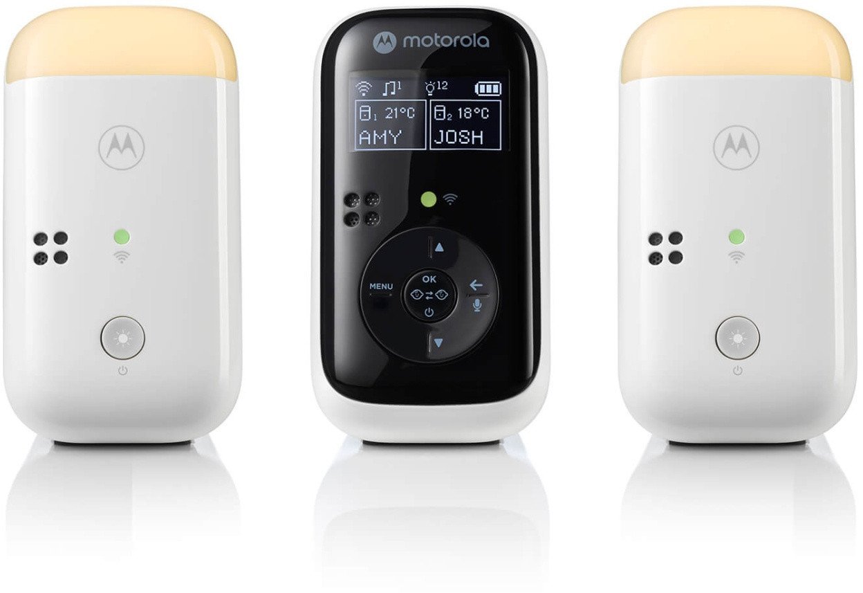 Niania elektroniczna Motorola PIP15-2 Audio z dwoma jednostkami dziecięcymi biało-czarny