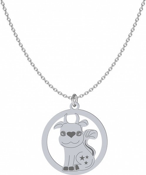 Radziszewska Jewellery Naszyjnik Srebrny Krówka Łańcuszek Srebro 925 Grawer Dedykacja Prezent