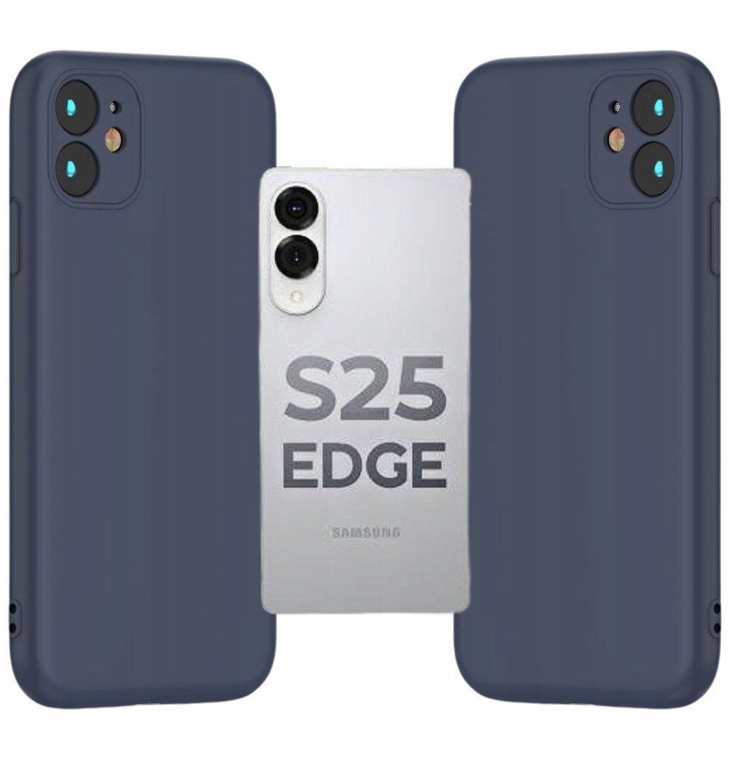 NAKŁADKA SILICON CASE DO SAMSUNG GALAXY S25 EDGE CIEMNONIEBIESKA