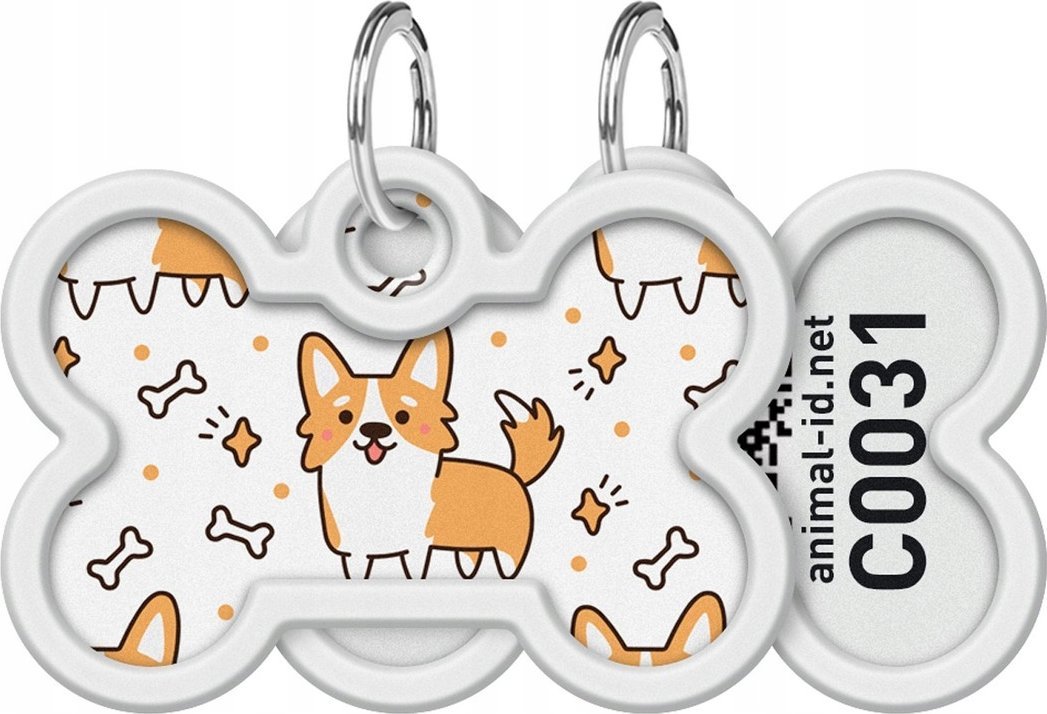 Collar WAU DOG SMART ID ADRESÓWKA KOŚĆ CORGI