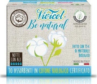 Vivicot Vivicot Podpaski Be natural na noc - 10 sztuk
