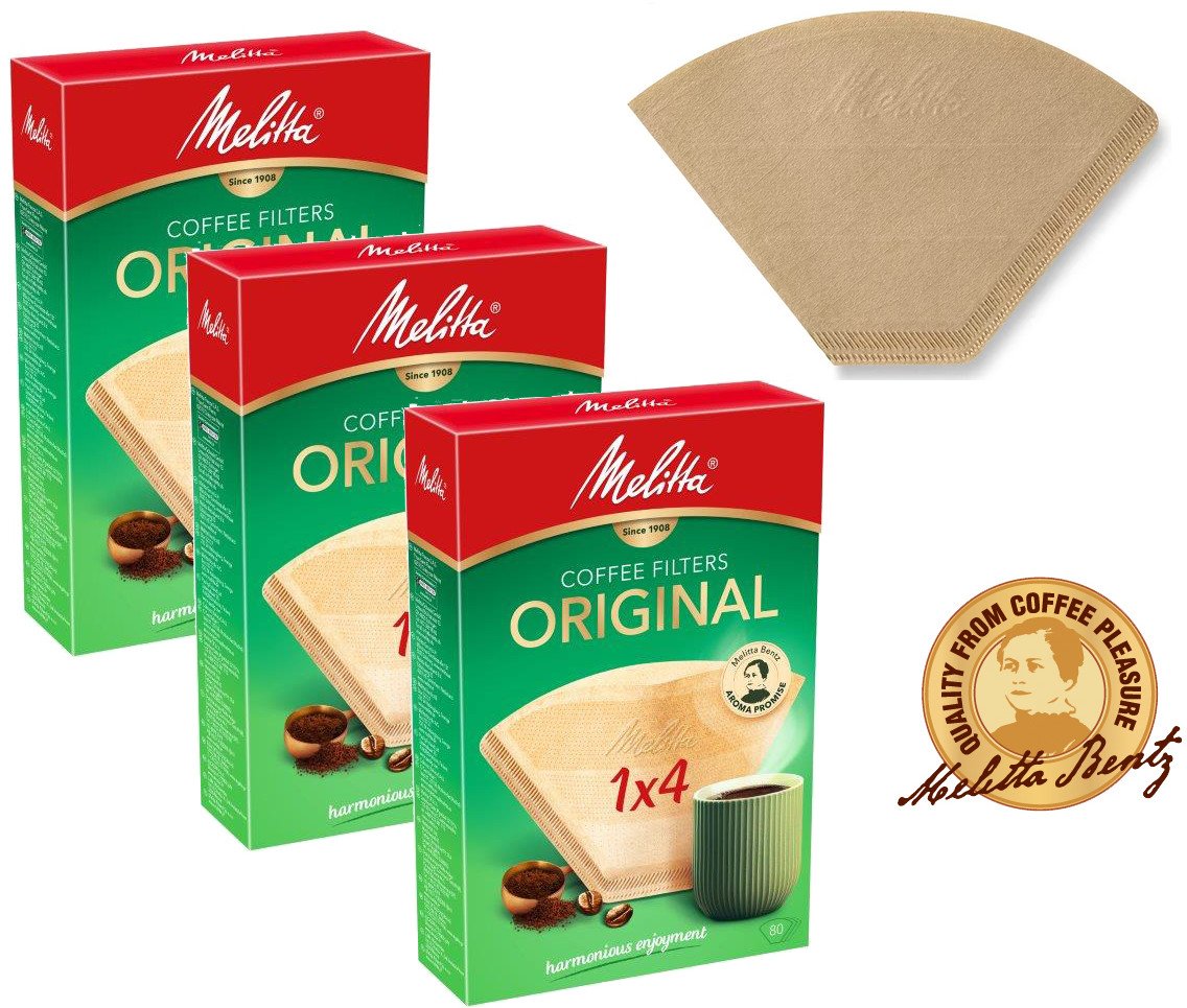 Filtry papierowe do kawy 1x4 Melitta ORIGINAL / Classic 240szt, rozmiar 4