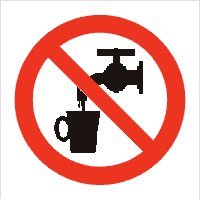 TD Systems GA003 Zakaz picia wody (woda niezdatna do picia). 105 x 105