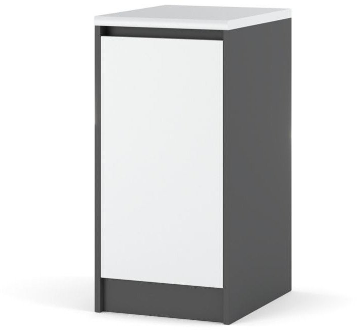 szafka kuchenna stojąca z blatem nowoczesna bella 40cm szary mat biały mat