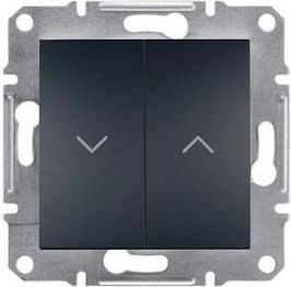 Schneider Electric Przycisk żaluzjowy Asfora zaciski śrubowe bez ramki antracyt (EPH1300371)