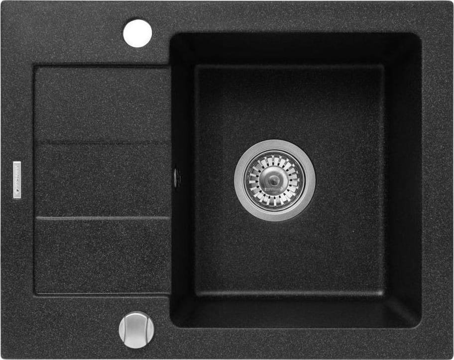 Zlewozmywak Pyramis Zlewozmywak granitowy Pyramis SPARTA MINI 56x44 1B1D Czarny 070179412