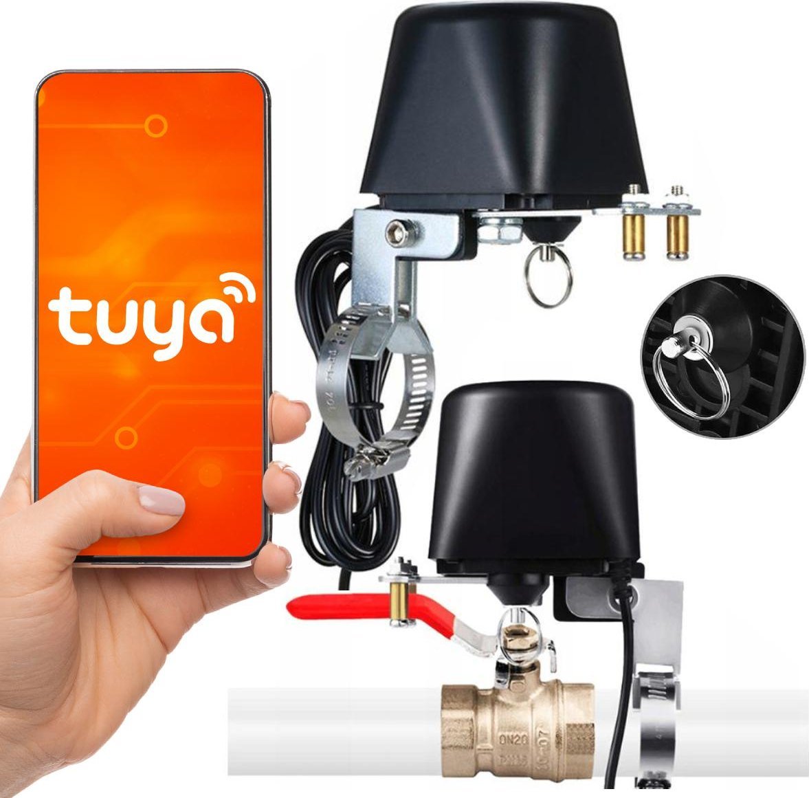 Mbg Line Siłownik do zaworów kulowych WIFI TUYA FM400A