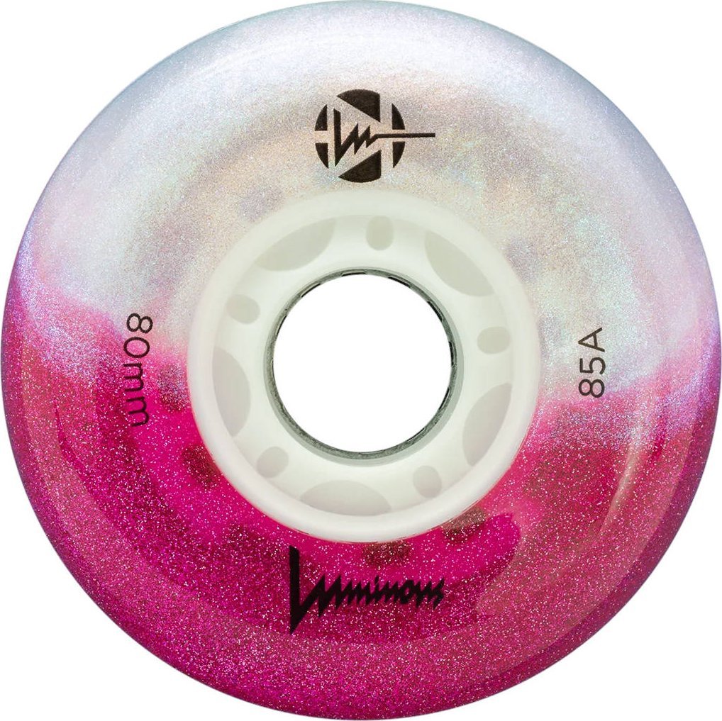 Seba/FR Skates Kółka świecące do rolek Seba Luminous Led 80mm/85A Cotton Candy 4 sztuki