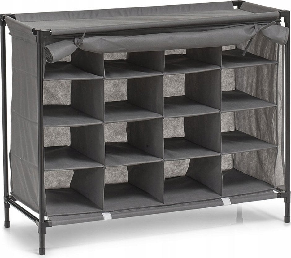 Zeller Tekstylny organizer na obuwie, 16 par butów - kolor ciemnoszary, ZELLER