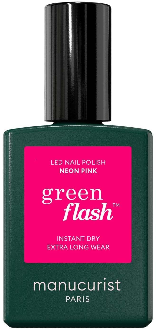 MANUCURIST_Green Flash Led Gel Nail Lacquer lakier do paznokci Neon Pink 15ml