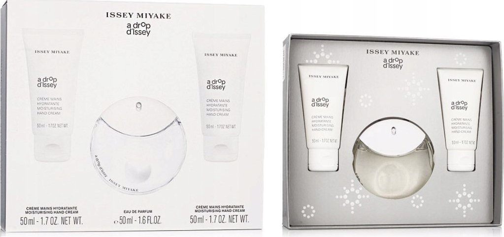 Issey Miyake Xmas 2023 Set Issey Miyake: A Drop d'Issey, Hydrating, Hand Cream, 2 pcs, 50 ml + A Drop d'Issey, Eau De Parfum, For Women, 50 ml For Wom