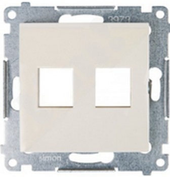 Kontakt-Simon Pokrywa gniazda teleinformatycznego podwójnego SIMON54 kremowa - DKP2.01/41