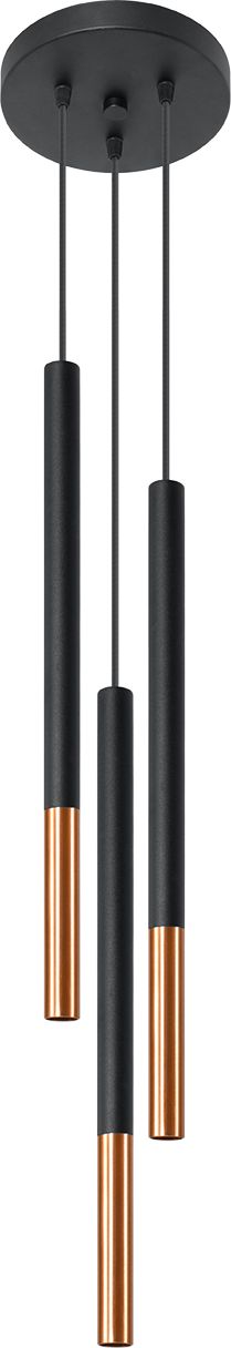 Lampa wisząca Sollux Nowoczesna lampa wisząca LED miedź Sollux MOZAICA potrójna SL.0890