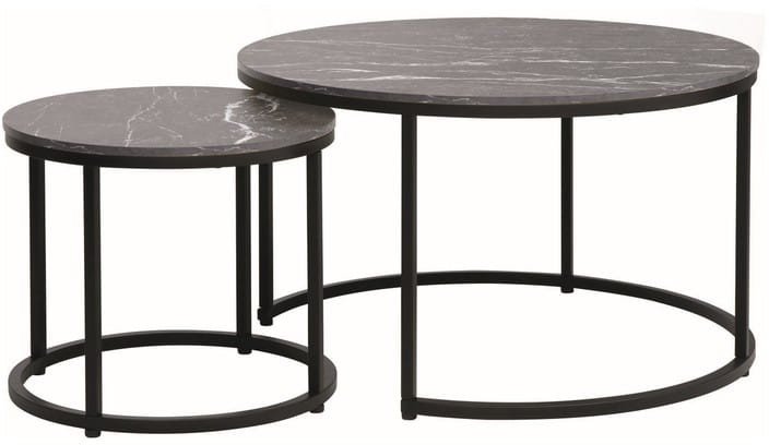 Ława DION czarna efekt marmuru/czarny (zestaw)