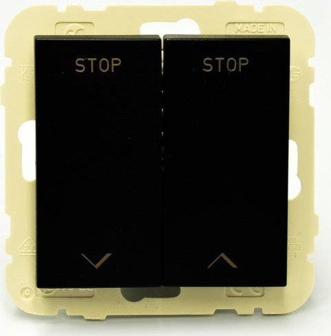 Efapel EFAPEL LOGUS90 ŁĄCZNIK ŻALUZJOWY KLAWISZOWY Z MECHANICZNĄ I ELEKTRYCZNĄ BLOKADĄ CZARNY 90290 KWPM